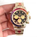 Swiss Grade Replica Rolex Daytona 904L Watch Gold Rainbow_th.jpg